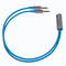 Dekoni Audio Ensemble Postsplit Blue Nylon Woven Jacket Headphone Connectors