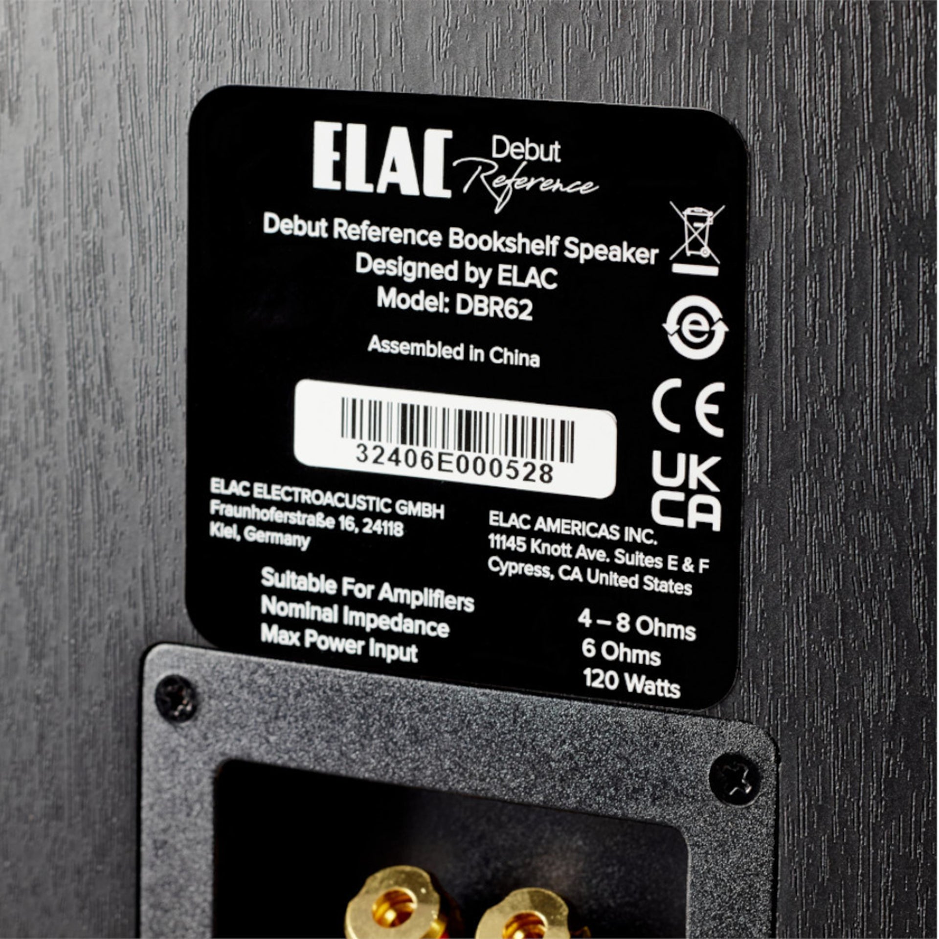 ELAC Debut Reference DBR62 Bookshelf Speakers